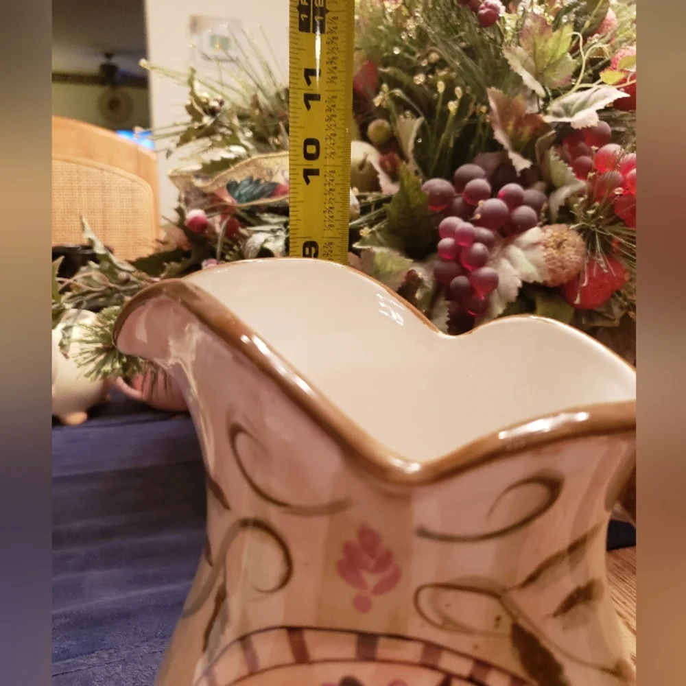 222 Fitth lbiza Flowers Pottery Large Pitcher - Picture 6 of 14